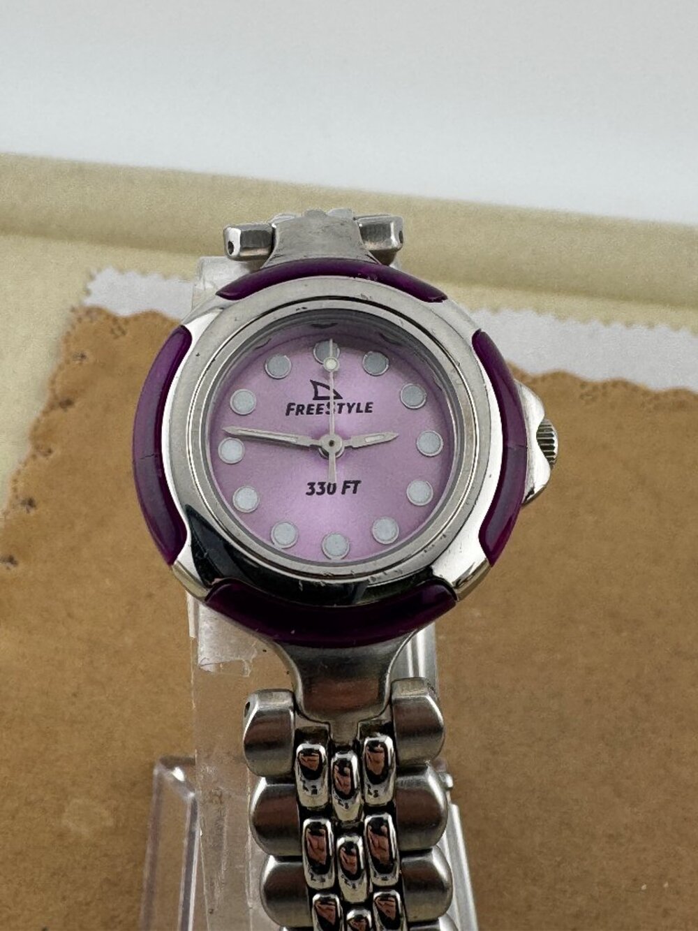 Vintage Freestyle Purple Bezel Ladies Watch